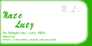 mate lutz business card