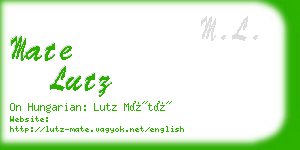 mate lutz business card